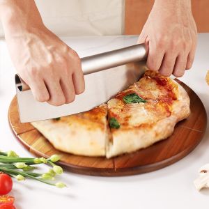 Kitchenware Round Pizza Paddle Acacia Wood Pizza Cutting Board