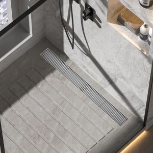 Stainless Steel Linear Floor Drain for Bathroom Shower Anti-Odor and Easy to