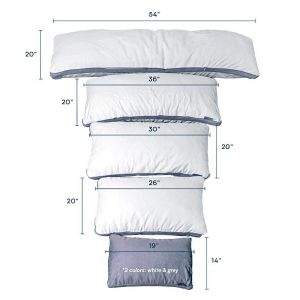 5 Sizes Memory Foam Travel Pillow With Organic Cotton Pillow Case Adjustable