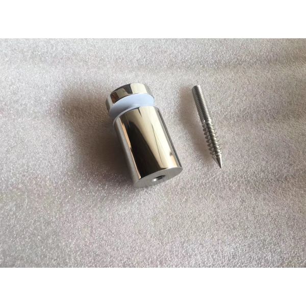 Buy 50mm Brushed Stainless Steel Square Glass Spigots at wholesale prices