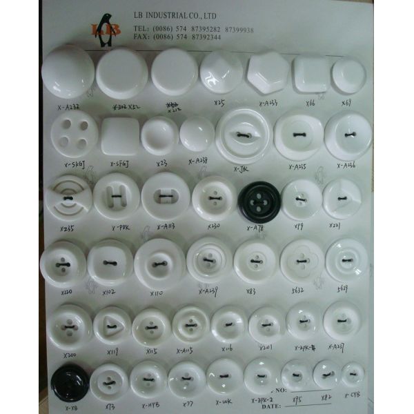 Wholesale polyester chalk Resin Rod buttons for Shirt Coat