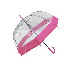 23 Inches Rain Umbrella With Transparent Fabric Highlight Transparent Umbrella