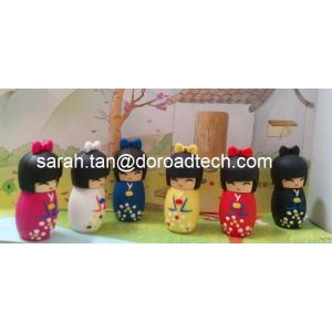 Cute Doll Shape 3D Soft PVC USB Flash Disk, USB Flash Drives