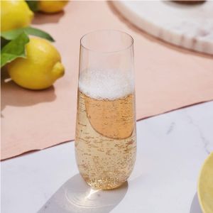 Unbreakable Tritan Stemless Champagne Flutes Bar Plastic Champagne Fluted