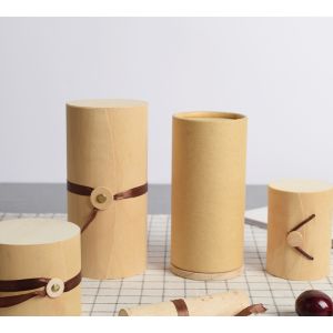 Cylindrical Wooden Box Packaging