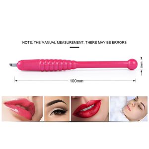 Quality Pink Disposable Manual Pen For Semi Permanent Makeup with Flaecible Blades for sale