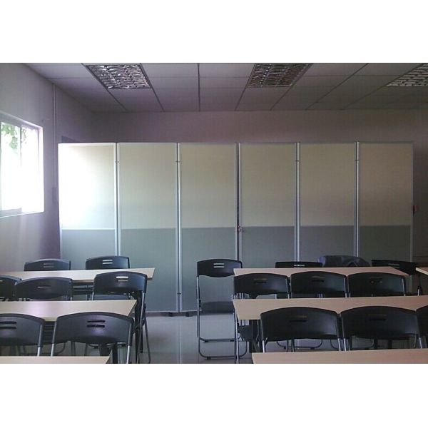 EBUNGE Sliding Folding Partitions Movable Walls Without Track Melamine Finish For Space Dividing