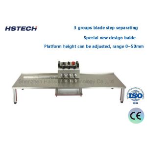 Quality 3 Groups Blade PCB Depanelizer Low Force Stress For LED Strip Light for sale