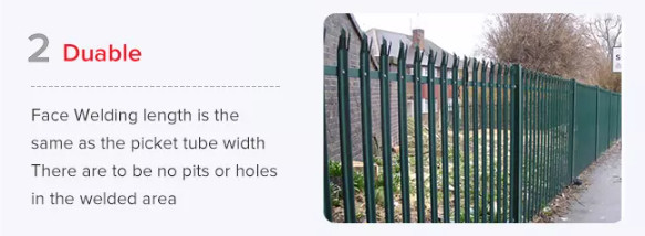PVC Coated Security Palisade Fence W Pale 2.1*2.4m For Residential