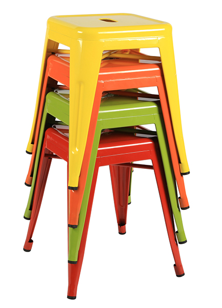 Brown Leather Bar Chair Tube Mill Line Sample Design For Metal Arm Legs