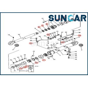 China Komatsu 707-99-68600 7079968600 Boom Cylinder Service Kit For Loader Model PC650-3 PC650-5 on sale