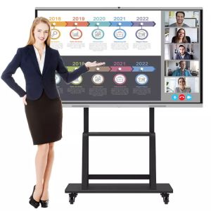 Flat Panel Interactive 4K 65 Inch Smart Board Touch Screen For Teaching