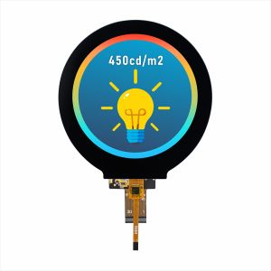 3.4 inch Round TFT LCD Display With Capacitive Touchscreen MIPI DSI