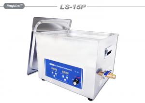 Quality Digital Ultrasonic Jewelry Cleaning Machine , 15L Ultrasonic Carburetor Cleaner With Movable Basket for sale