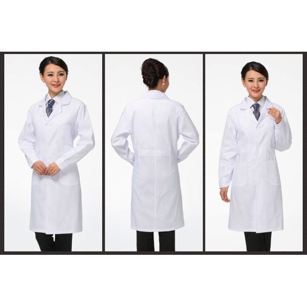 Anti - Bacterial Medical Lab Coats , Polyester Cotton Unisex Doctor Lab Coat
