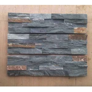 Quality 2.5-3cm Thickness Gray Slate Stacked Stone Veneer Panels for sale