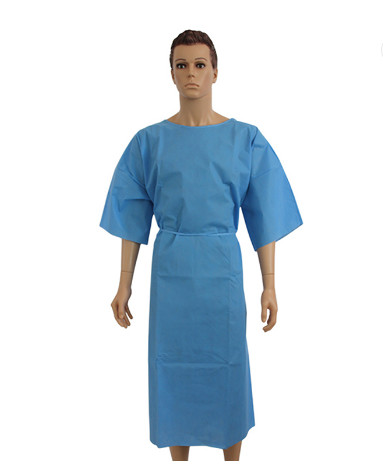 Buy Sleeveless Disposable Protective Gown Clinic Physical Hospital Patient Uniform at wholesale prices