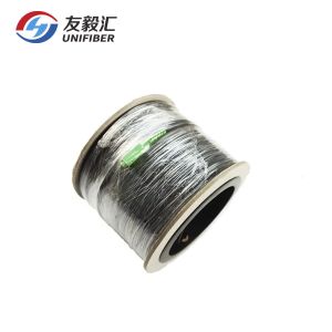 Outdoor FTTH SC/APC Pre Connectorized Flat Drop Cable G657a2 Bulk Fiber Optic