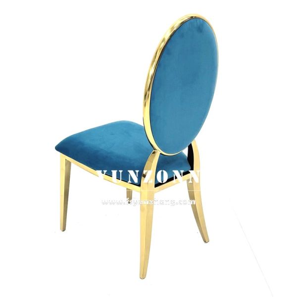 Modern Dining Furniture Stacking Design Hotel Living Room Chair Gold Metal Stainless Steel Banquet Wedding Chairs for Event Party Hall
