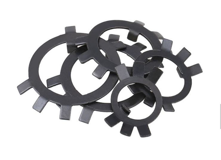Carbon Steel Black Tab Lock Washer Stop Washer For Slotted Round Lock Nuts