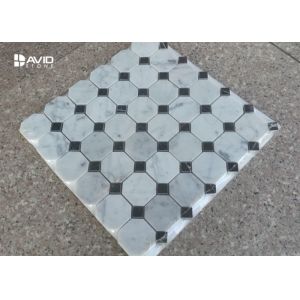 Big Octagonal Assorted Mosaic Tile Sheets , Decorative Stone Mosaic Floor Tile
