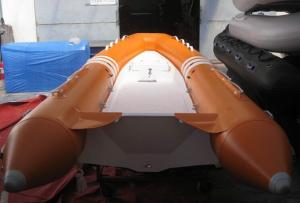 Quality Glass Fiber RIB Inflatable Rubber Motor Boat with Outboard Engine for sale