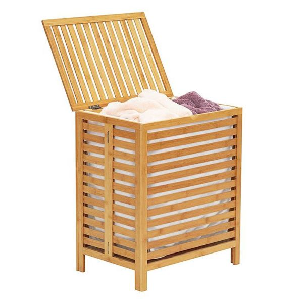 Buy Bamboo Fabric Bathroom Storage Basket Laundry Hamper OEM at wholesale prices