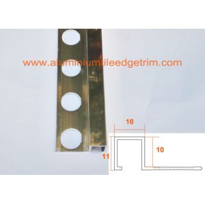 Mirror Bright Aluminium Tile Edge Trim , Polished Chrome Angle Trim Tile Edging