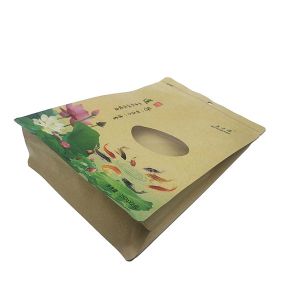 250g 500g Lotus Seeds Flat Bottom Packaging Bag With Opening Window Heat Seal
