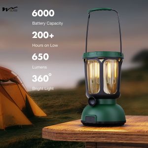 Waterproof 650LM Hand Crank Solar Battery Powered Rechargeable LED Camping