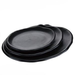 China Enhance Your Dining Experience with Matte Black Melamine Dinnerware Plates on sale