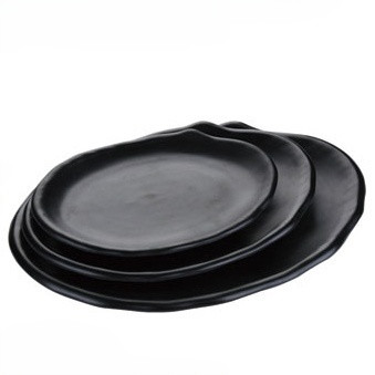 Buy Enhance Your Dining Experience with Matte Black Melamine Dinnerware Plates at wholesale prices