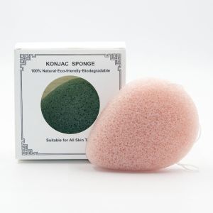 Customized Logo Tear Drop Exfoliating Konjac Sponge 2.5cm Thick