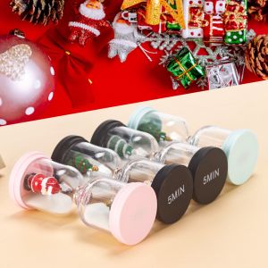 Plastic Hourglass Christmas Pink For Brushing