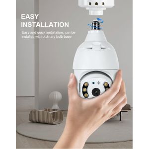 3MP Hd Night Vision Two Way Voice Wifi Camera Dome Wireless Security Bulb Ptz