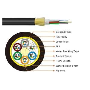 2-36 core Span 100 M PE AT jacket sheath G652D Single jacket outdoor ADSS Fiber