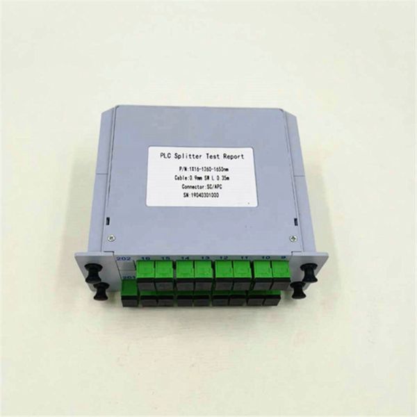Custom PLC Optical Splitter With SC/APC SC/UPC Connector , 1x16 Pon Fiber Optic