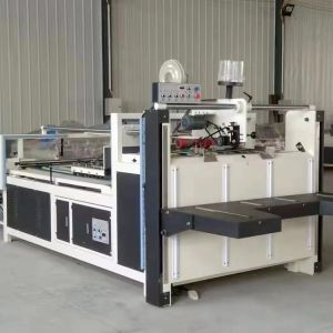 Electric Plastic Packaging Material Semi-Automatic Folder Gluer Machine for Box
