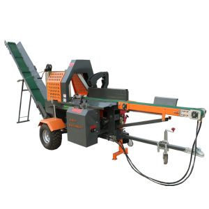 Powerful JieRui 20ton Firewood Processor Machine 2300x1250x1750mm Gasoline Power