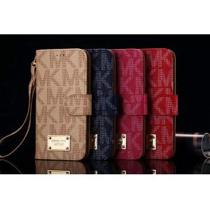 Luxury Mk Brand PU leather TPU Case Cover For iPhone 4 5 6s plus SAMSUNG S6 S7