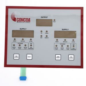 Precision Gas Controls Membrane Switch with Silver Printed ESD Shield and Female