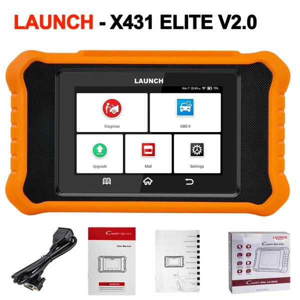 LAUNCH X431 Elite 2.0 Car Full System Diagnostic Tools Auto OBD OBD2 Scanner