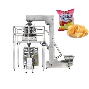 Potato Chips Automatic Food Snacks Nut Pouch Packing Machine With Nitrogen