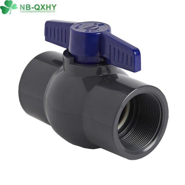 Water Media PVC Octangle Ball Valve with Compact Male and Female Threaded