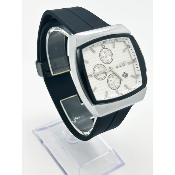 Water Resistant Men's Silicone Watches Quartz Movement Custom Logo