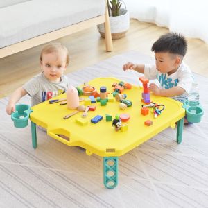 Camping Picnic Folding Table Easy Clean With Safe Round Design