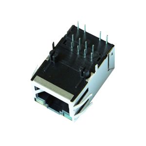 China ARJM11C7-811-KB-EW2 8P8C Single Port RJ45 Jack with 5G Base-T Integrated Magnetics on sale