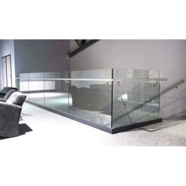 50mm Brushed Stainless Steel Square Glass Spigots