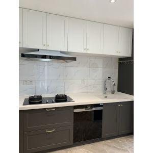 Modern White Cupboard High Quality Wooden Melamine Kitchen Cabinet Set