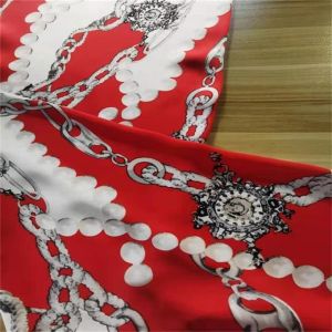 95gsm Printed Polyester Spandex Chiffon Fabric By The Yard 15d Satin Chiffon